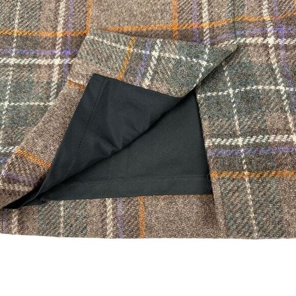 L.L. Bean women’s Wool Blend Brown Plaid Skirt Size 10 - Picture 5 of 8